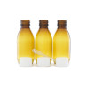 3 flacons de 60ml PET PP28 ambré avec bouchons