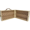 Boîte Valise en bois de rangement pour 32 flacons de 5 ou 10ml
