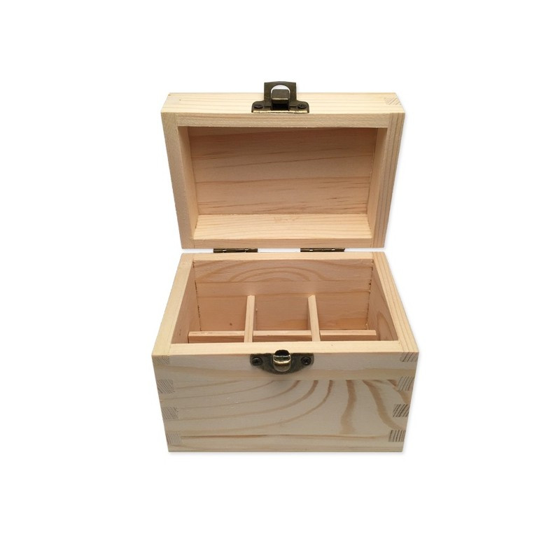 Boite en bois de rangement pour 6 flacons de 5 ou 10ml