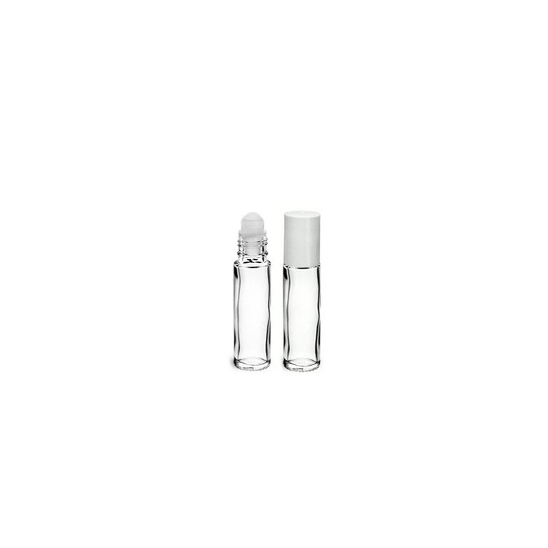 ROLL-ON en verre blanc transparent