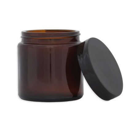 Pommadier en verre ambré