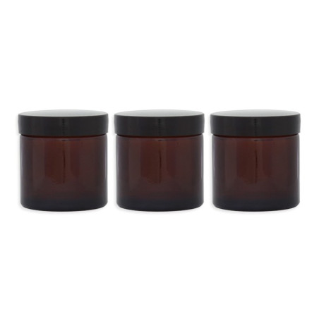 Lot 3 Pommadiers en verre...