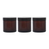 Lot 3 Pommadiers en verre ambré