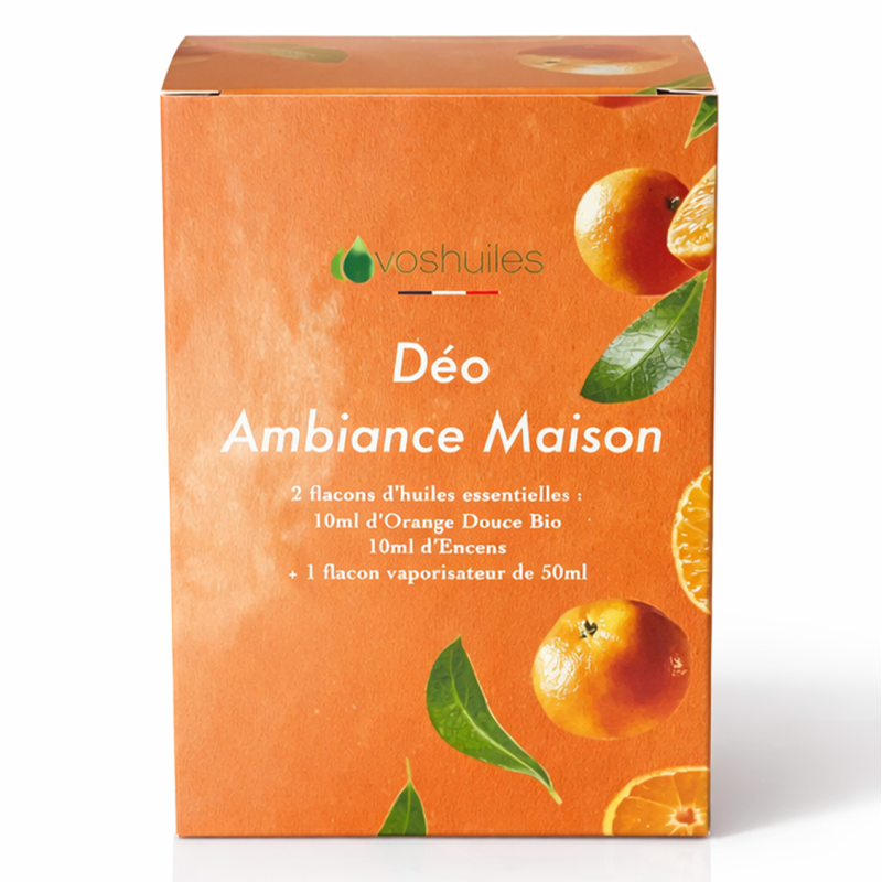 Kit Déo Ambiance Maison - 2 Huiles Essentielles et 1 Vaporisateur de 50ML