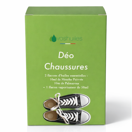 Kit Déo Chaussures - 2 Huiles Essentielles et 1 Vaporisateur de 50ML