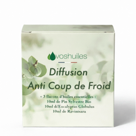 Kit Diffusion Anti Coup de Froid - 3 Huiles Essentielles