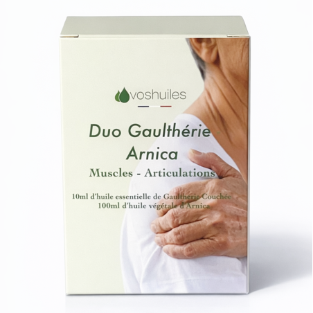 Kit Duo - Huile Essentielle de Gaulthérie couchée 10ml et Huile Végétale de Fleurs d'Arnica 100ml