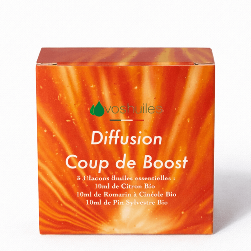 Kit Diffusion Coup de Boost - 3 Huiles Essentielles BIO